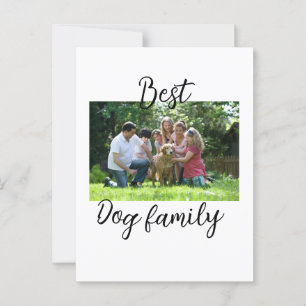 Best dog family mom dad pet animal friend holidayg postcard