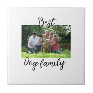Best dog family mom dad pet animal friend holidayg tile