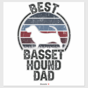 Best Dog Father Dad - Vintage Basset Hound 