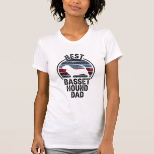 Best Dog Father Dad - Vintage Basset Hound T-Shirt