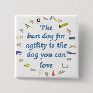 Best Dog For Agility 2 Inch Square Button
