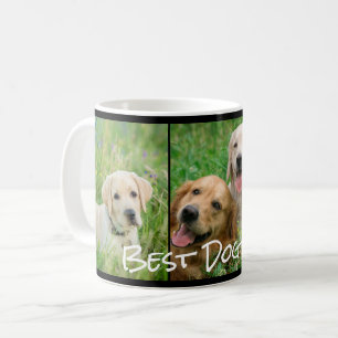 Best Dog Mom 3 Photo Collage  Coffee Mug