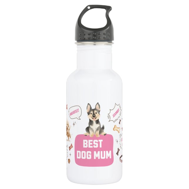 Best Dog Mom 532 Ml Water Bottle (Front)