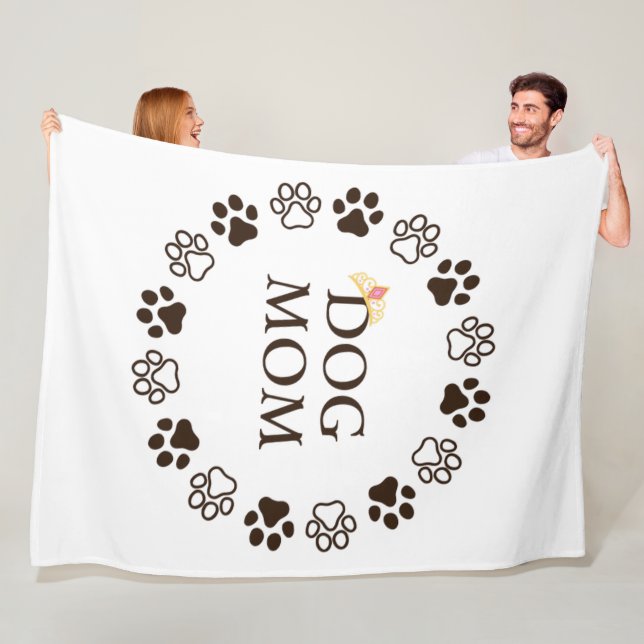 Best Dog Mom 60x80 Fleece Blanket (In Situ)