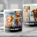 Best Dog Mom 8 Photo Collage Coffee Mug<br><div class="desc">Personalized Best Dog Mom Ever 8 Photo Collage Coffee Mug. This custom mug is the perfect gift for the proud dog mom in your life, celebrating her special bond with her furry friend(s). Featuring a collage of eight treasured photos, this mug captures favourite moments for a heartwarming reminder with each...</div>