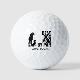 Best Dog Mom by Par Simple With Custom Text Golf Balls