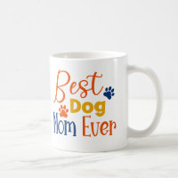 Best dog mom colourful typography design