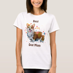 Best dog mom Corgi for  a positive mood    T-Shirt