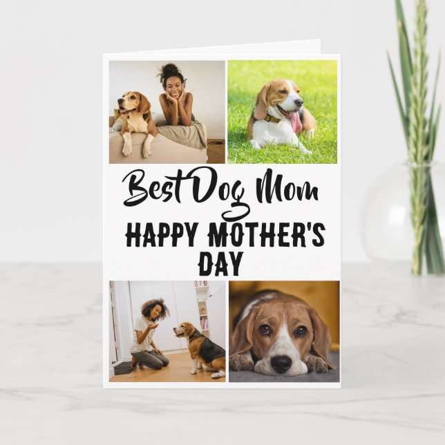 Best Dog Mom...Custom Mother's Day Card (Front)