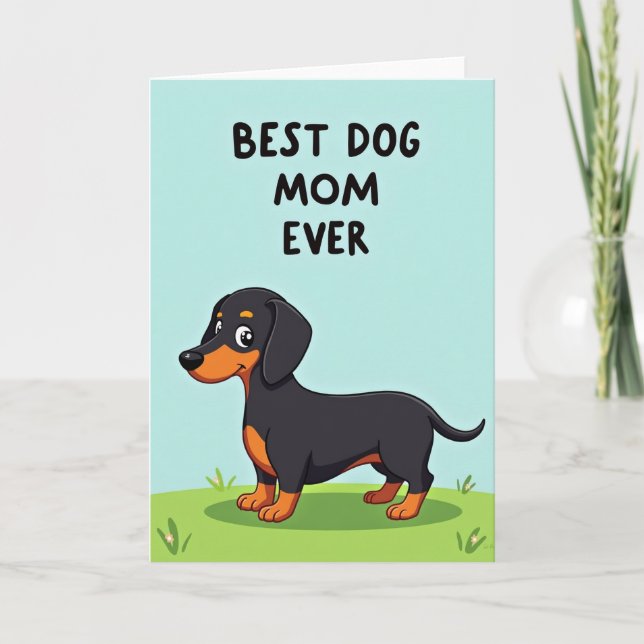 Best Dog Mom Ever Art Card (Front)