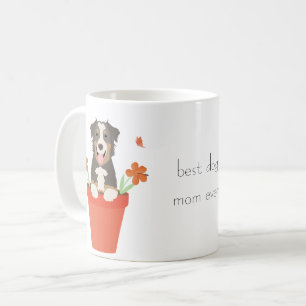Best Dog Mom Ever Australian Shepherd Flower Pot Coffee Mug