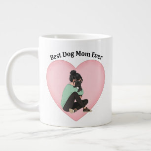 Best Dog Mom Ever Black French Bulldog Large Coffee Mug