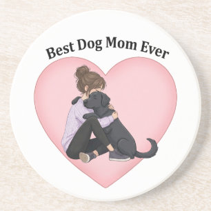 Best Dog Mom Ever Black Lab Coaster