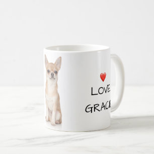 Best.Dog Mom.Ever. Chihuahua Love Name Photo Coffee Mug