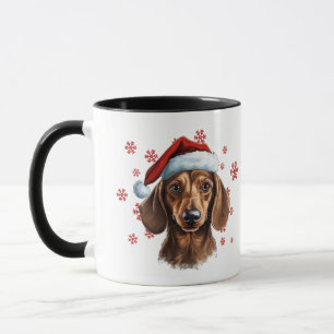 Best Dog Mom Ever Christmas Dachshund Dog Mug