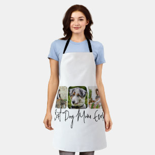 Best Dog Mom Ever - Custom 3-Photo Collage Apron