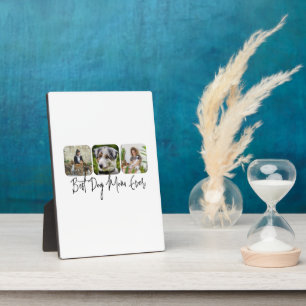 Best Dog Mom Ever - Custom 3-Photo Collage Plaque