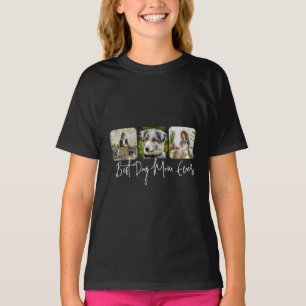 Best Dog Mom Ever - Custom 3-Photo Collage T-Shirt
