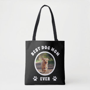 Best Dog Mom Ever Custom Photo Personalized Tote Bag