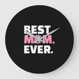 Best Dog Mom Ever English Bulldog Lover Large Clock