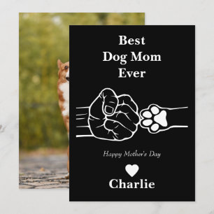 Best Dog mom ever fist bump Mother's day card