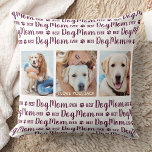 Best Dog Mom Ever Fun Magenta Photo Throw Pillow<br><div class="desc">Best Dog Mom Ever... Surprise your favourite Dog Mom whether it's her birthday, Mother's Day or Christmas with this super cute custom photo pillow . Customize this dog pillow with 3 of your dog's favourite photos, and personalized the centre photo with name. Double sided - Back side has the Best...</div>