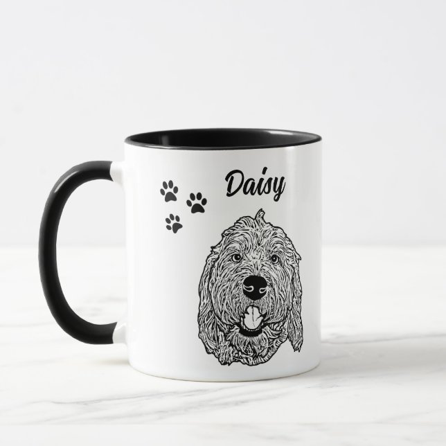 Best Dog Mom Ever Goldendoodle Dog Personalized Mug (Left)