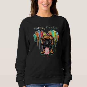 Best Dog Mom Ever Heart Boxer Dog Sweatshirt