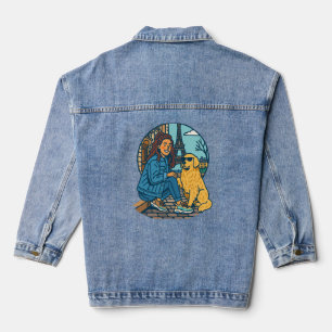 Best Dog Mom Ever in Paris Denim Jacket