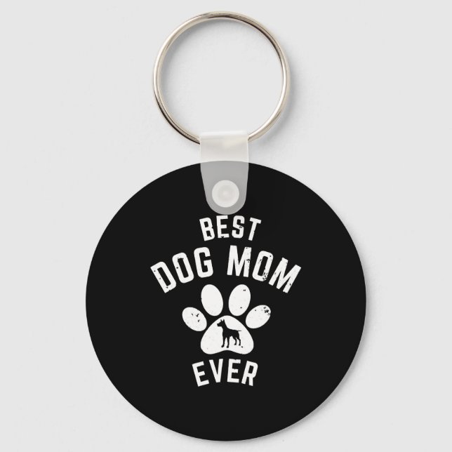 BEST DOG MOM EVER KEYCHAIN (Front)
