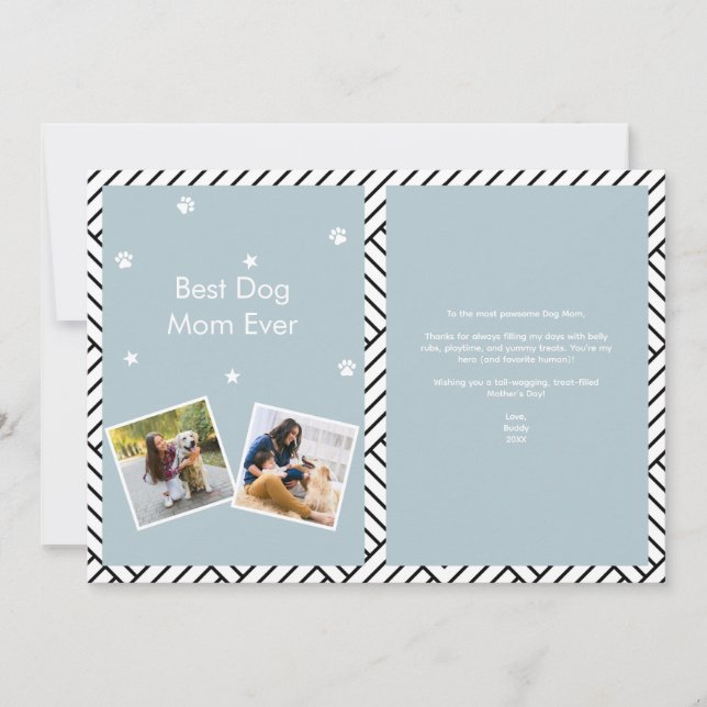 Best Dog Mom ever Mother's day greeting card (Front)