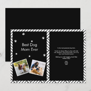 Best Dog Mom ever Mother's day greeting card