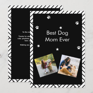 Best Dog Mom ever Mother's day greeting card