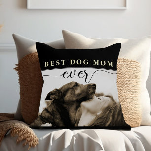 Best Dog Mom Ever Mother's Day Throw Pillow