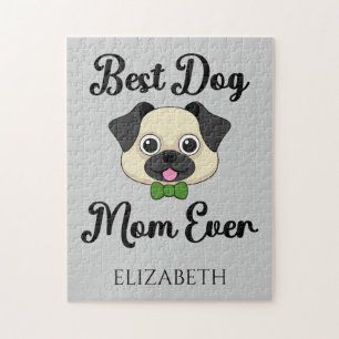 Best Dog Mom Ever Personalize Jigsaw Puzzle
