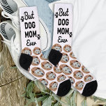 Best Dog Mom Ever Personalized Pattern Pet Photo Socks<br><div class="desc">Best Dog Mom Ever! Surprise the dog lover whether its a birthday, Mothers day or Christmas with these super cute pet photo all over print socks. They'll be a favourite of all dog lovers, and dog moms. Customize these dog photo socks with your pups favourite photo. COPYRIGHT © 2022 Judy...</div>