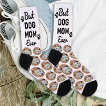 Best Dog Mom Ever Personalized Pattern Pet Photo Socks<br><div class="desc">Delight the Dog Lover in Your Life Introducing our charming Dog Photo Socks, the perfect gift for the ultimate dog mom! These socks are designed with the dog lover in mind, featuring an adorable all-over pattern that includes your cherished pup's picture and playful paw prints. Features Personalized Design: Transform your...</div>