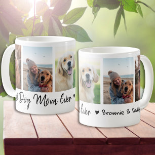 Best Dog Mom Ever Pet 5 Photo Collage White Coffee Mug