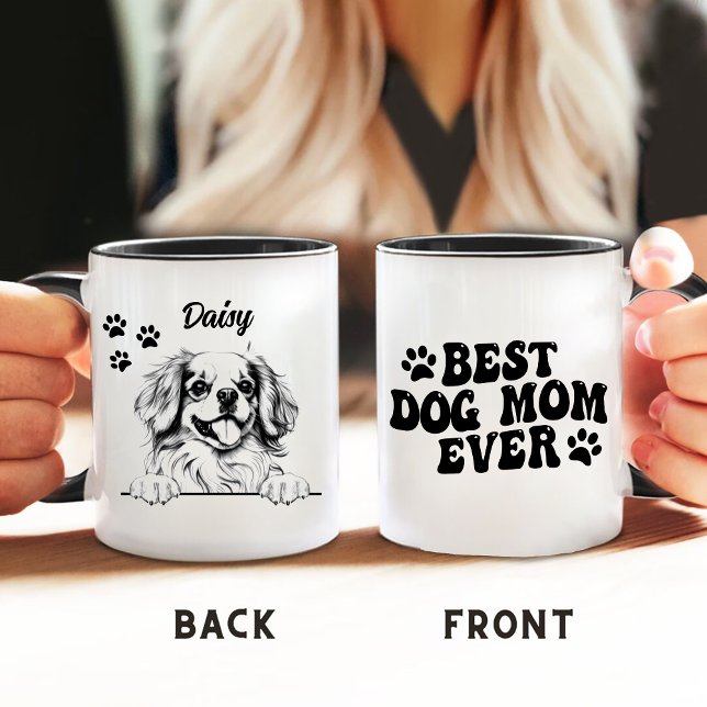 Best Dog Mom Ever Tibetan Spaniel Dog Personalized Mug (Creator Uploaded)