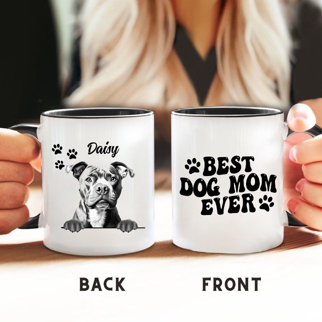 Best Dog Mom Ever Tibetan Staffy Dog Personalized Mug (Creator Uploaded)