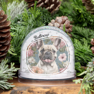 Best Dog Mom Ever Two Photo Snowglobe