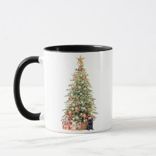 Best Dog Mom Ever Watercolor Christmas Af-Pinscher Mug