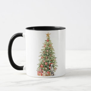 Best Dog Mom Ever Watercolor Christmas Dalmatian Mug