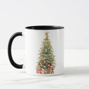 Best Dog Mom Ever Watercolor Christmas Yorkie Mug