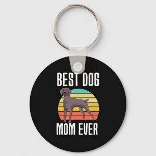 Best Dog Mom Ever Weimaraner Keychain