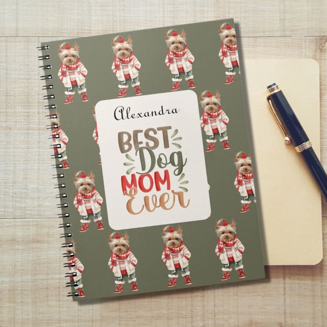 Best Dog Mom Ever Yorkshire Terrier Yorkie Custom Notebook (Creator Uploaded)