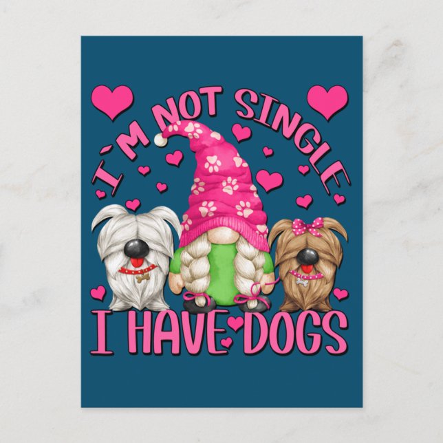 Best Dog Mom Gnome Funny Dog Saying For Women Postcard (Front)