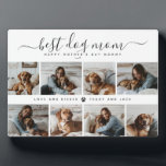 Best Dog Mom: Personalized Dog Photo Mother's Day Plaque<br><div class="desc">The "Best Dog Mom" plaque is a loving tribute to the unwavering bond between a dog mom and her loyal companions. It's a Mother's Day honour immortalized in time, celebrating the everyday joy and puppy love that fills a dogmom's life. This plaque is the perfect picture of the memories treasured,...</div>