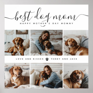 Best Dog Mom: Personalized Dog Photo Mother's Day Poster