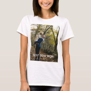 Best Dog Mom Personalized Dog Photo T-Shirt